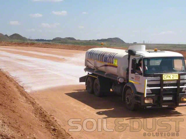 EBS Soil Stabilizer Surface Seal Application on Mine Haul Road Diversion