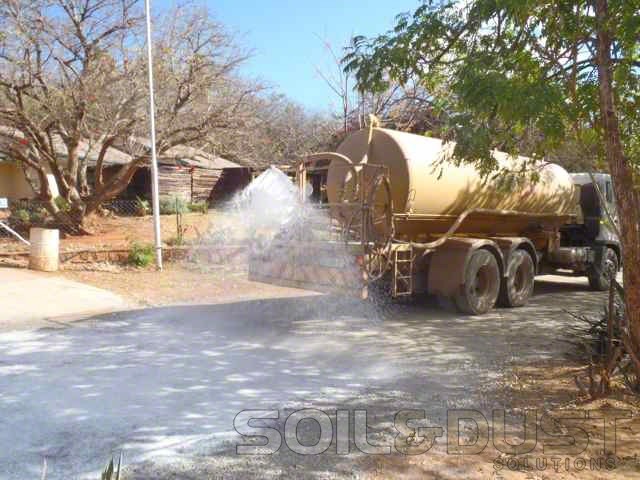 Water truck spraying